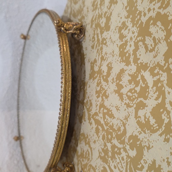Vintage Stylebuilt Accessories Cherub Footed Vanity Mirror Tray 10R - Picture 5 of 8